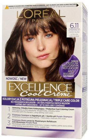 Matu krāsa L’Oréal Paris Excellence Cool Creme, ultra ash dark blonde krās., 6.11, 60 ml