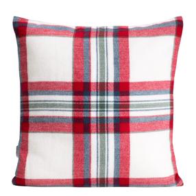 Kalėdinis dekoratyvinės pagalvėlės užvalkalas Homla Checksy 758232, balta/raudona/žalia, 45 cm x 45 cm