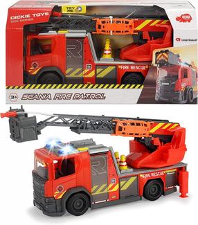 Mängu tuletõrjeauto Simba Dickie Toys SOS Scania Fire Truck 203716017038, punane v.