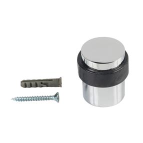 Durų atrama Haushalt DS071CC, 4.1 cm, Ø 3.7 cm, plastikas/guma/plienas, chromo sp.