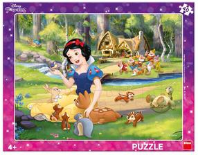 Dėlionė Dino Snow White and Animals 32225D, 31 cm x 23 cm, 40 vnt., įvairių spalvų
