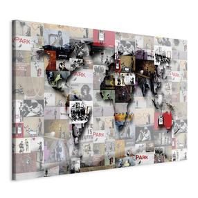 Reprodukcija Artgeist Map: Banksy inspiration N6155PWD, 60 cm x 40 cm