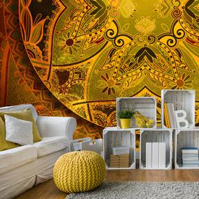 Fototapetas Artgeist Mandala: Golden Poem 2XLFT1483SAM, 105 cm x 105 cm
