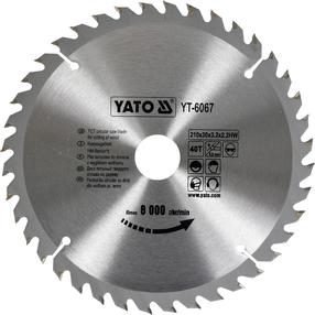 Pjovimo diskas Yato, 210 mm x 30 mm