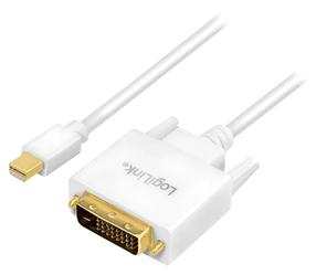 Adapter Logilink CV0138 Mini DisplayPort male, DVI male, 3 m, valge v.