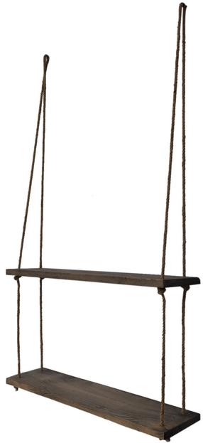 Sieninė lentyna Kalune Design Aa042 v2, riešuto sp., 60 cm x 14 cm x 60 cm