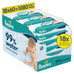 Puhastuslapid beebidele Pampers Aqua, 1080 tk