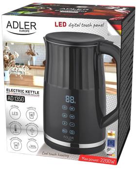 Elektrinis virdulys Adler AD 1350, 1.7 l, juoda sp.