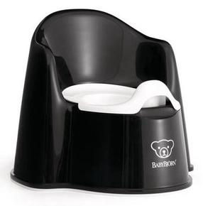 Laste WC pott BabyBjorn Potty Chair, polüpropüleen (pp)/termoplastkumm (tpe), valge v./must v., 31.5 cm x 36 cm x 35 cm