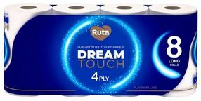 Tualetinis popierius Ruta Dream Touch, 4 sl, 8 vnt.