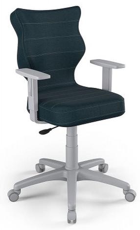 Vaikiška darbo kėdė Duo MT24 Size 6, 40 x 42.5 x 89.5 - 102.5 cm, pilka sp./tamsiai mėlyna sp.