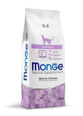 Sausas kačių maistas Monge Dry Cat Adult Sterilized M56267, vištiena, 10 kg