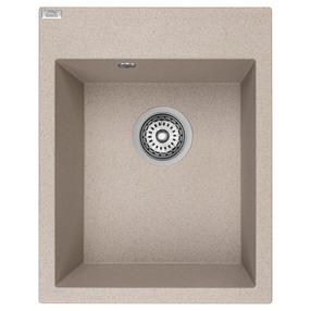 Virtuvinė plautuvė Laveo Monchichi SBO_410Y, Beige, granitas, 39 cm x 50 cm x 19 cm, beige