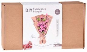 Tekstilinių figūrų gamybos rinkinys DIY Bouquet, rožinė sp.