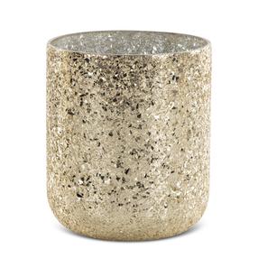 Puķu pods Melia 03, stikls, Ø 20 cm, zelta krās.