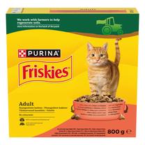 Sausas kačių maistas Friskies, jautiena/vištiena/daržovės, 0.8 kg