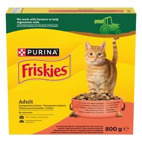 Kuiv kassitoit Friskies, veiseliha/kanaliha/köögiviljad, 0.8 kg