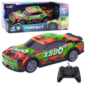  Rc lengvasis automobilis Lean Toys Perfect, juoda sp./raudona sp./žalia sp.