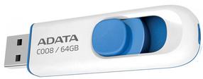USB atmintinė Adata C008, mėlyna sp./balta sp., 64 GB