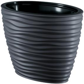 Gėlių vazonas Form Plastic Sahara 3115-014, plastikinis, Ø 40 cm, antracito sp.