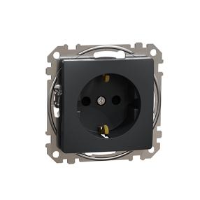Pistikupesa Schneider Electric Sedna Design SDD114021, maandusega, IP20, antratsiit v.