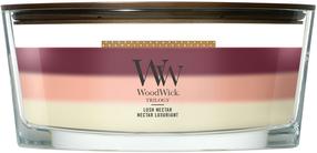 Svece, aromātiskā WoodWick Lush Nectar, 40 - 65 h, 453 g, daudzkrāsaina