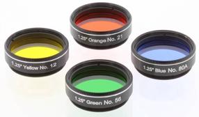 Filtrs Explore Scientific Filter Set 2 Moon & Planets, zila krās./sarkana krās./dzeltena krās., 4 gab.