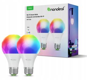Viedā spuldze Nanoleaf Essentials Smart LED, A60, 2700 - 6500 °K, E27, 9 W, 806 - 1100 lm, 2 gab.