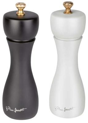 Druskos ir pipirų malūnėlis Lamart Grix, 0.060 l, balta sp./juoda sp., 2 vnt.