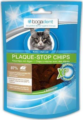 Skanėstas katėms Bogadent Plaque Stop Chips, vištiena, 0.05 kg