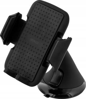 Auto telefona turētājs Deltaco, 125 mm x 75 mm, 3.5 - 6 ", melna krās.