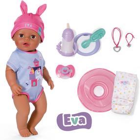 Lelle - jaundzimušais ar aksesuāriem Zapf Creation Baby born Click & Play Eva, 43 cm, daudzkrāsaina