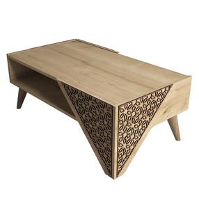 Kavos staliukas Kalune Design Beril, šviesiai ruda sp., 58 cm x 105 cm x 40 cm
