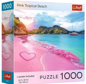 Dėlionė Trefl USA Collection Pink Beach, 48 cm x 68 cm, 1000 vnt., įvairių spalvų