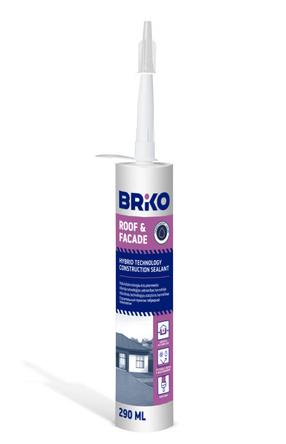 Герметик Briko Roof & Facade, 0.29 л, прозрачный цв.