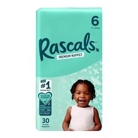 Подгузники Rascal And Friends Premium, 6 размер, 15 - 20 кг, 30 шт.