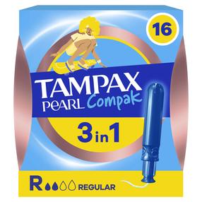Higieniniai tamponai Tampax Compak Pearl Regular, 16 vnt.