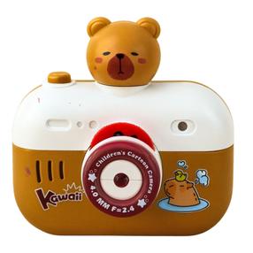 Vaikiškas fotoaparatas kapibara Lean Toys Cartoon, 11 cm, ruda sp./balta sp.