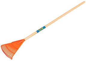 Grābeklis vēdekļa Truper 14346, ar kātu, 1070 mm, oranža krās.