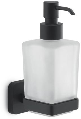 Uz sienas piestiprināmais šķidro ziepju dozators Gedy Tonga, balta krās./melna krās., 0.220 l