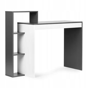 Rakstāmgalds un plaukts ModernHome CHDK07-DG, 110 cm x 40 cm, 92 cm, balts krās./pelēka krās.
