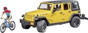  Rotaļu visurgājējs Bruder Jeep Wrangler, 1:16, dzeltena krās./pelēka krās.