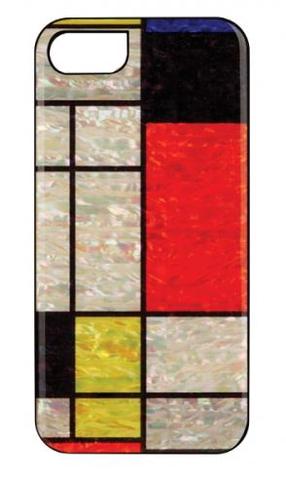 Telefono dėklas iKins Mondrian, juoda sp./įvairių spalvų, Apple