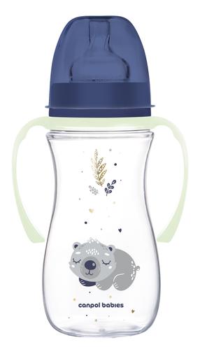 Kūdikių buteliukas Canpol Babies EasyStart Sleepy Koala, 300 ml, 1 m., mėlyna sp.