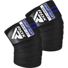 Лангетка RDX Gym Knee Wrap, синий цв./черный цв.