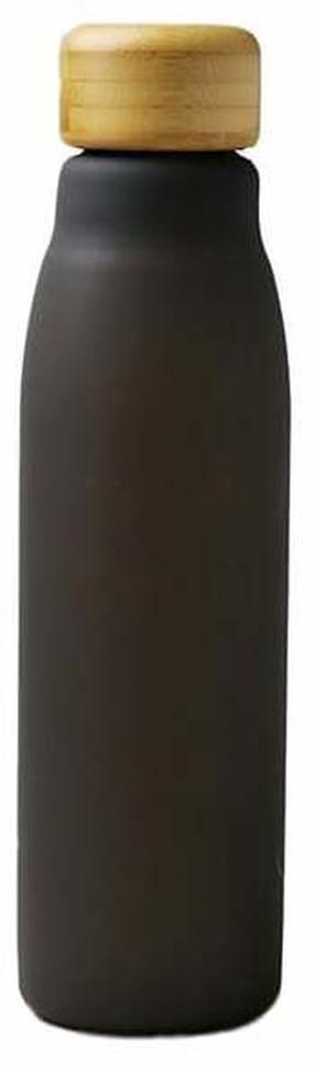Ūdens pudele, pelēka krās., borsilikāta stikls, 0.6 l