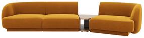 Modulinė sofa Micadoni Miley Blu 68, geltona sp., dešininė, 300 x 118 cm x 70 cm