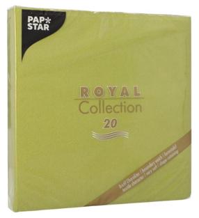 Popierinės servetėlės Pap Star Royal Collection, 40 cm x 40 cm, alyvuogių žalia sp., 20 vnt.