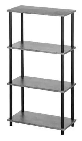 Pastatoma lentyna 4Living Granit, juoda sp./pilka sp., 110 cm x 60 cm x 30 cm