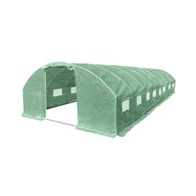 Arkveida siltumnīca ar ventilācijas atverēm 40 m², politelēns, 10 x 4 m, zaļa krās.